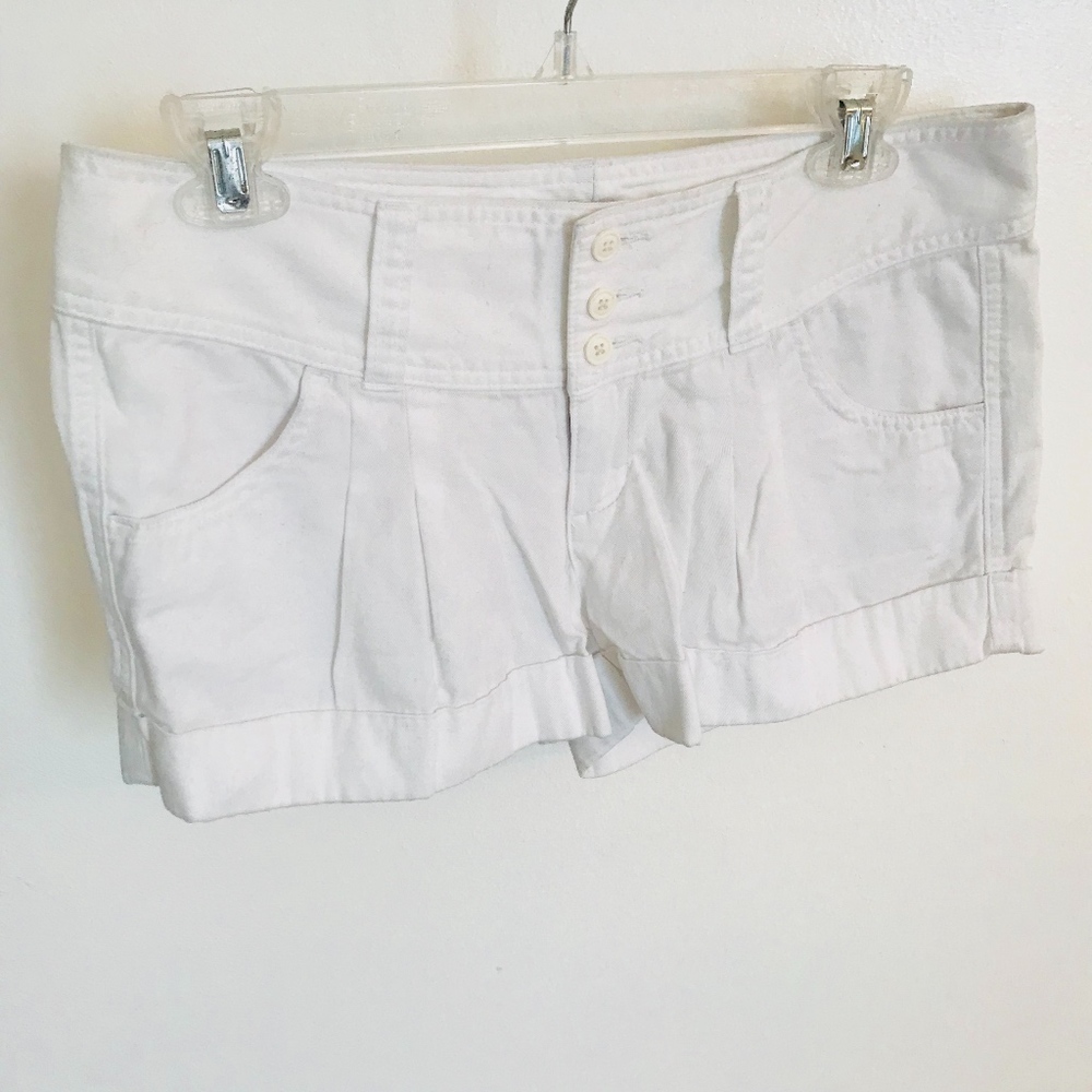 Express White Denim MIni Shorts